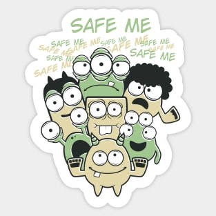 monster cute safe me Sticker